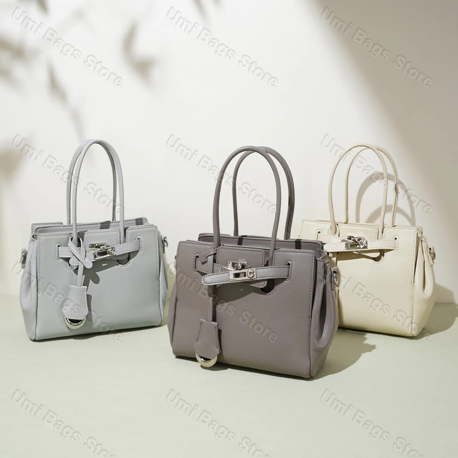 

2025 New Cowhide Handbag Tote Briefcase Large Capacity Tote Bag Genuine Leather Commuting Versatile Niche Women's Bag