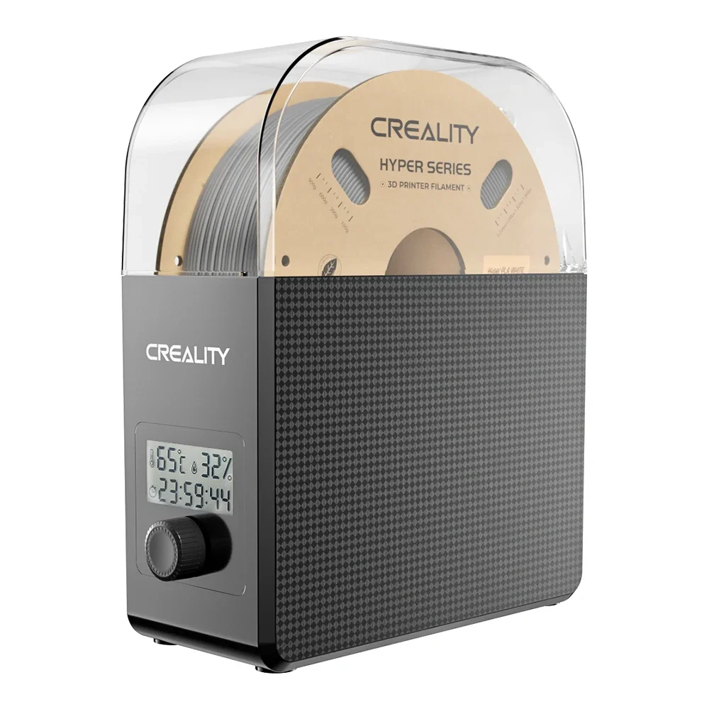 Creality 1KG Filament Dry Box 2.0 ปรับอุณหภูมิได้ 45 ℃ -65 ℃   การตรวจสอบความชื้นแบบเรียลไทม์การตั้งค่าความร้อนด้วยอากาศร้อน 0-24 ชม