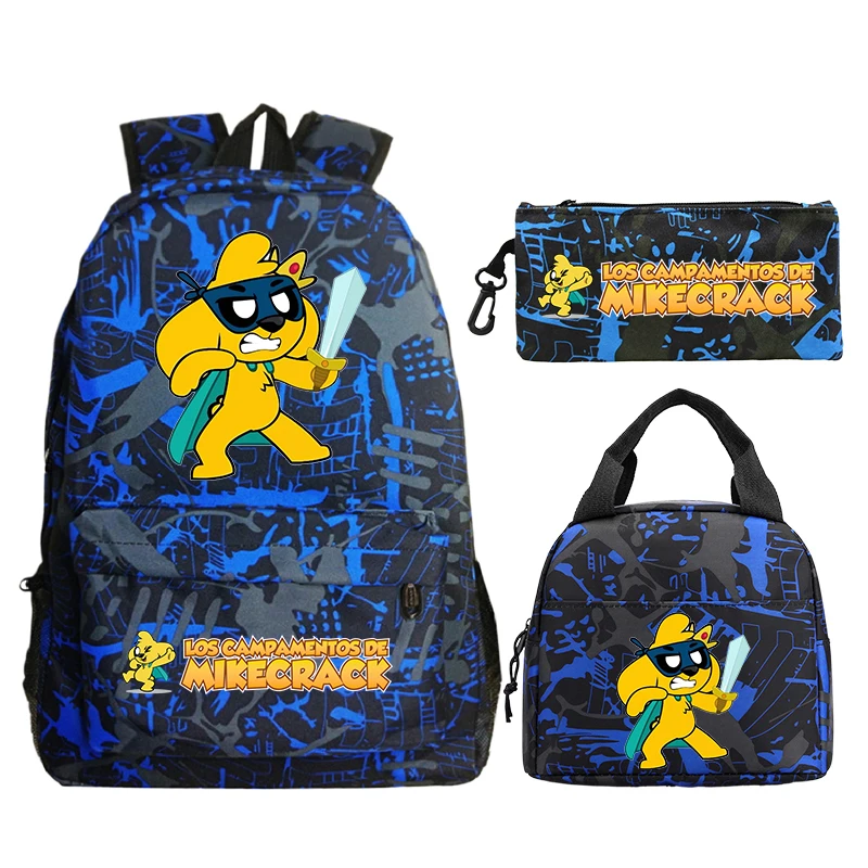 

Mikecrack Cartoon Anime 3 Piece Bag Set Backpack Students Outdoor Travel Rucksack High-Capacity Start Of School Backpack Gift
