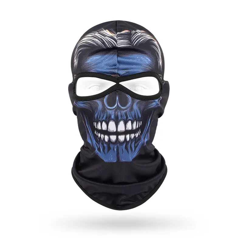 2 Holes Skull Balaclava Outdoor Motorcycle Riding Face Mask Windproof Caps Rider Head Cover Ski Masks MTB Bicycle Headgear - Image 14