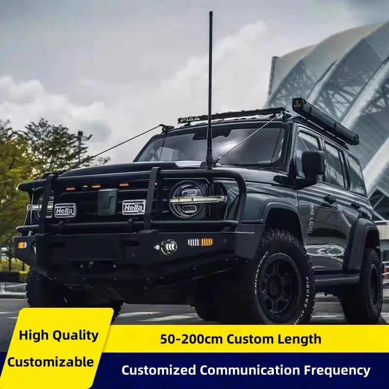 Base Station VHF UHF CB Heavy Duty Communication Antenna for Bumper 4WD 4x4 SUV Modified Car Antenna