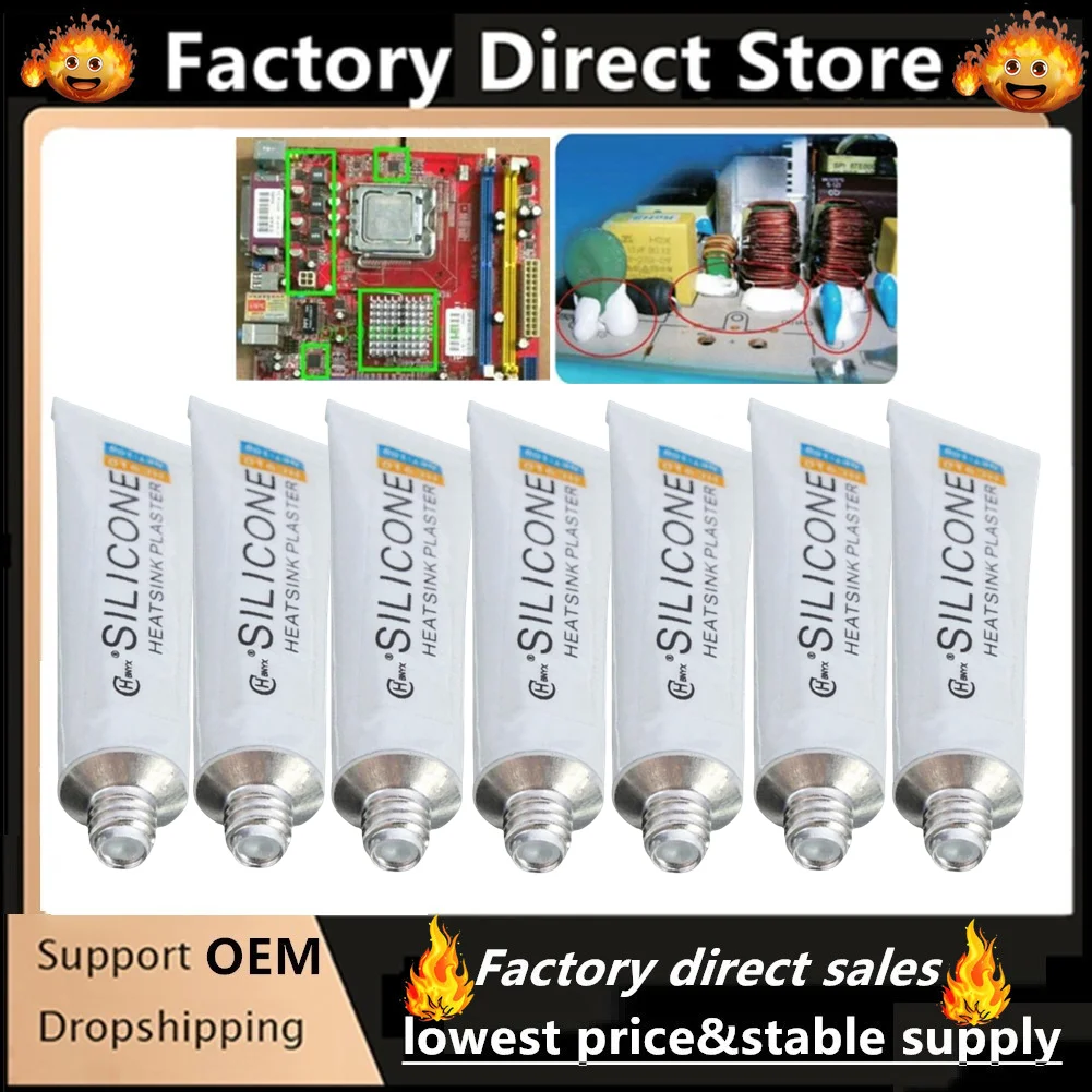 

1/2/3/4/5/10/20Pcs Mini Silicone Thermal Conductive Toothpaste Tube Heat-Guided Tube Radiator Curing Hot Adhesive Supplies