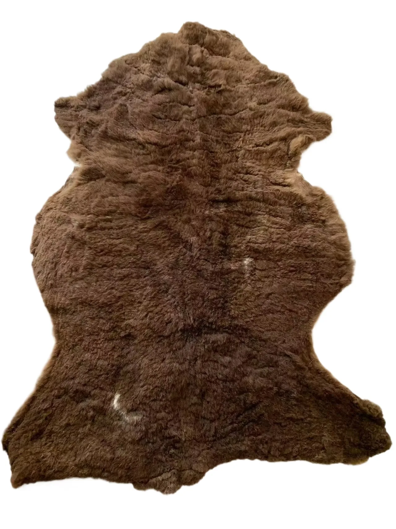 Unbleached Natural Unique Brown Sheep Fur, Real Leather Material, Fine Velvet Curly Hair, Home Decor, Chair Cushion
