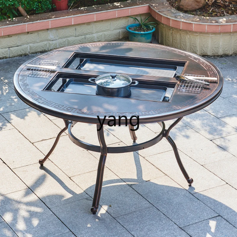 LMM Outdoor Single Table Electric Carbon Barbecue Grill