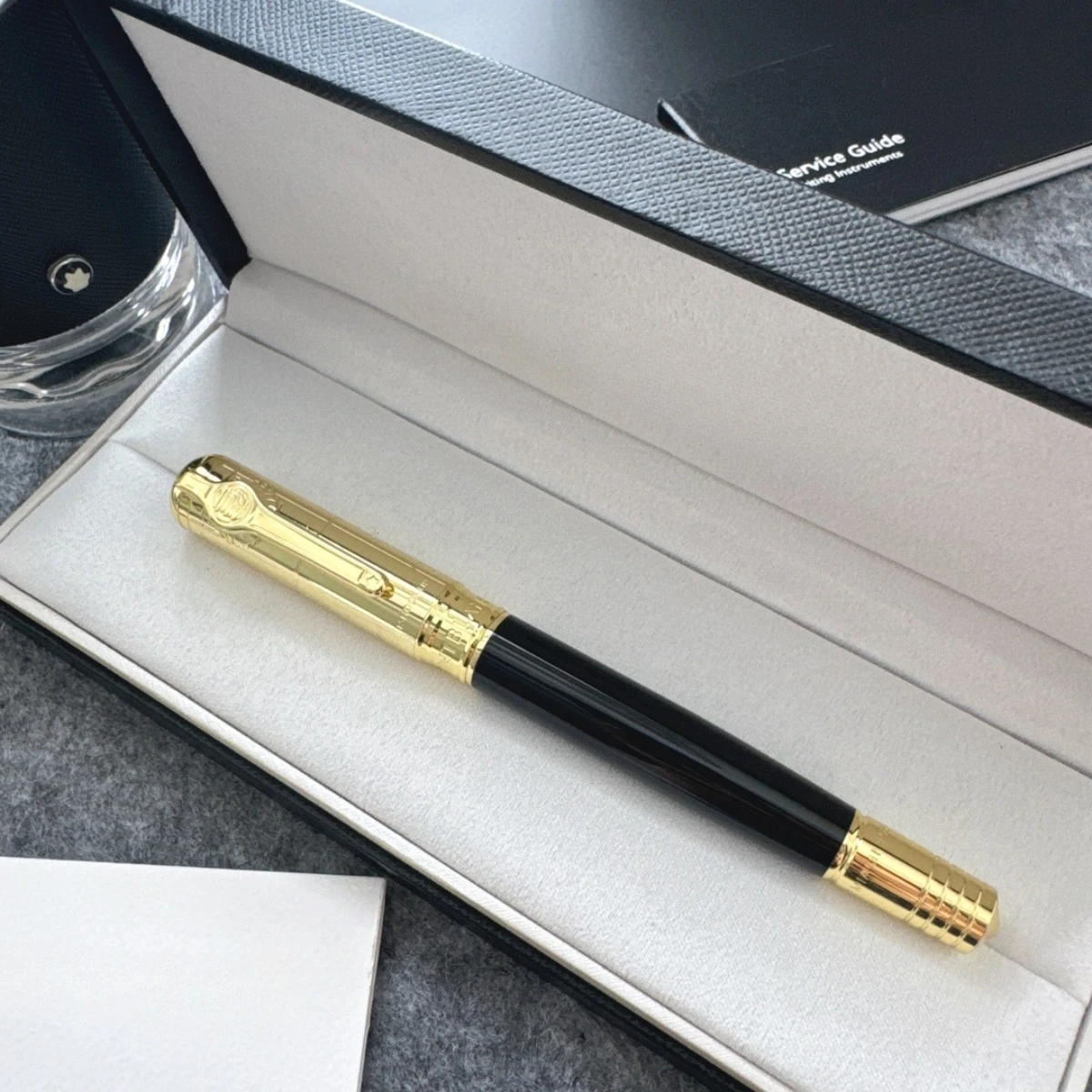 

Роскошная золотая перьевая ручка премиум-класса для деловых подписей, дизайнерская брендовая ручка высокого класса для офиса, подарочный набор для мужчин
