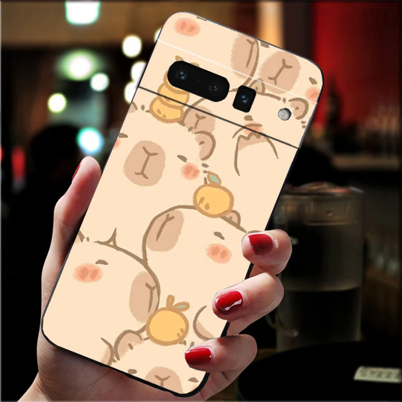 Cartoon Animal Cute Capybara Phone Case For Google Pixel 9 Pro XL 8 7 6 Pro Pixel 8A 7A 6A 4A 3A 3XL Pixel 8 7 6 5 4