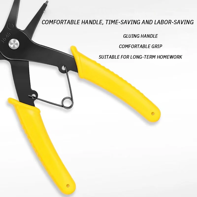 Circlip Pliers 2 in 1 Internal and External Dual Purpose Pliers External Spring Pliers Large Retaining Ring Removal Tool 1pc