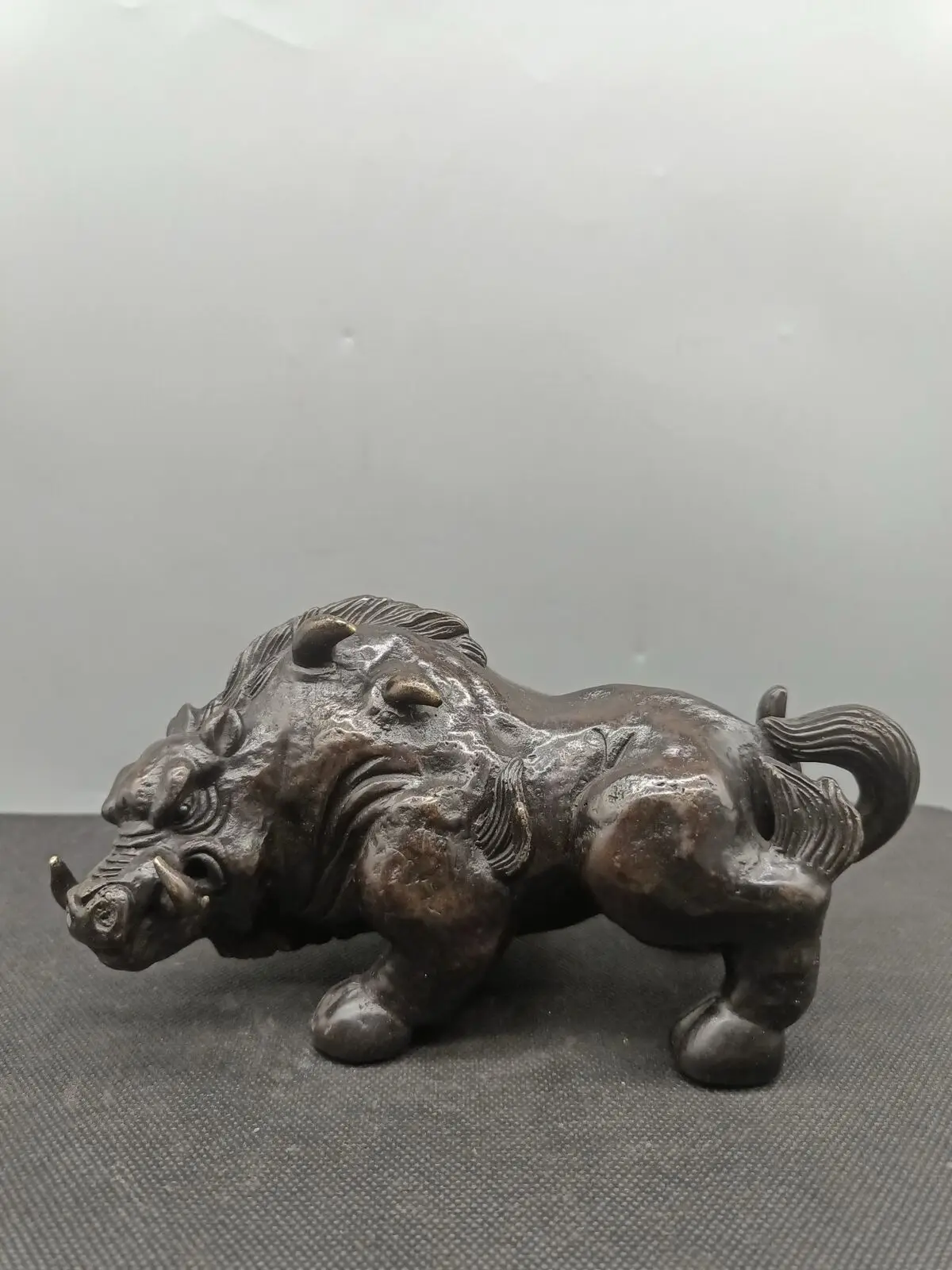 home decor fengshui gift copper beast animal buffalo wild ox statue