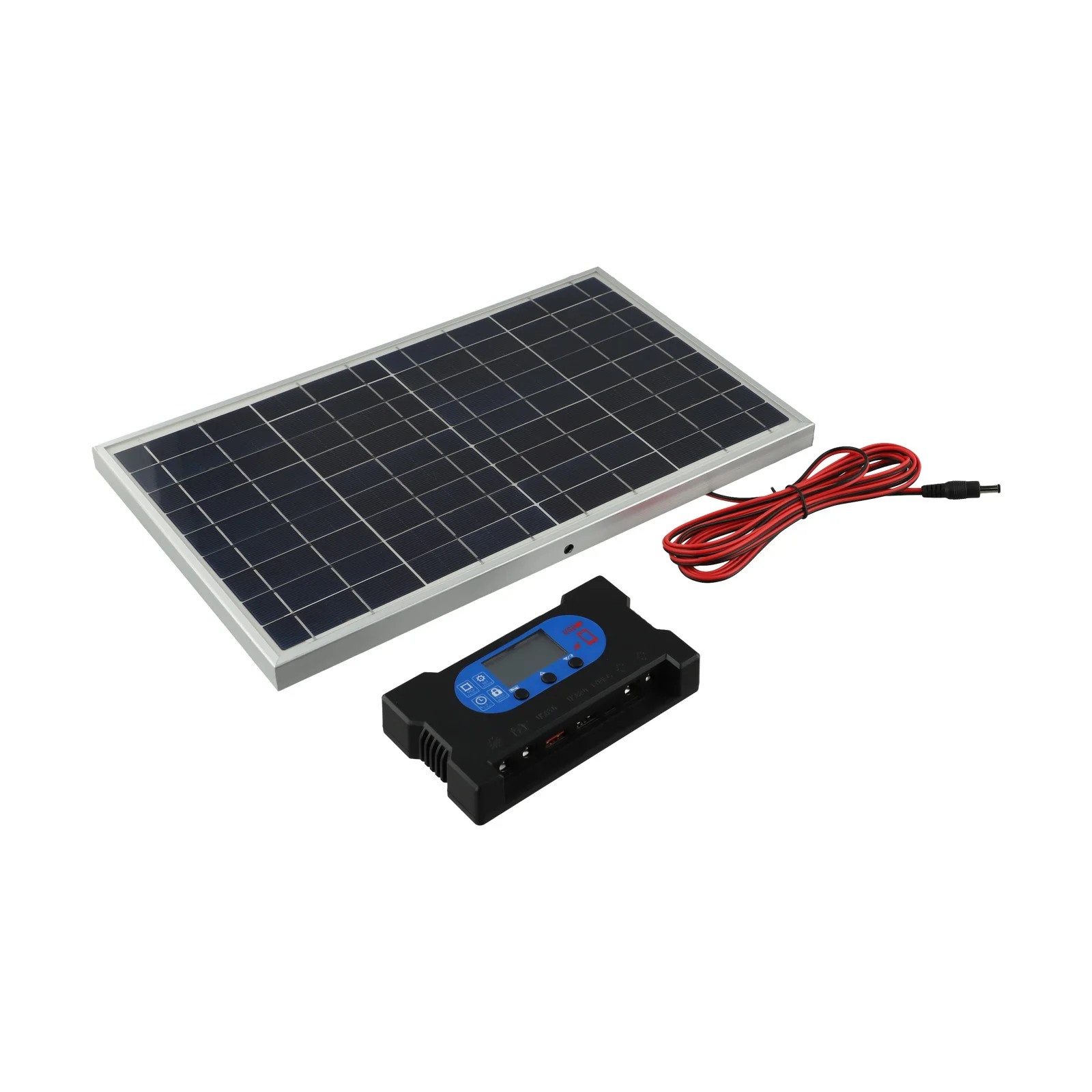 Efficient Energy Solution 10W Solar Panel Kit with Controller and Crocodile Clips IP65 Rated for Harsh Weather Use