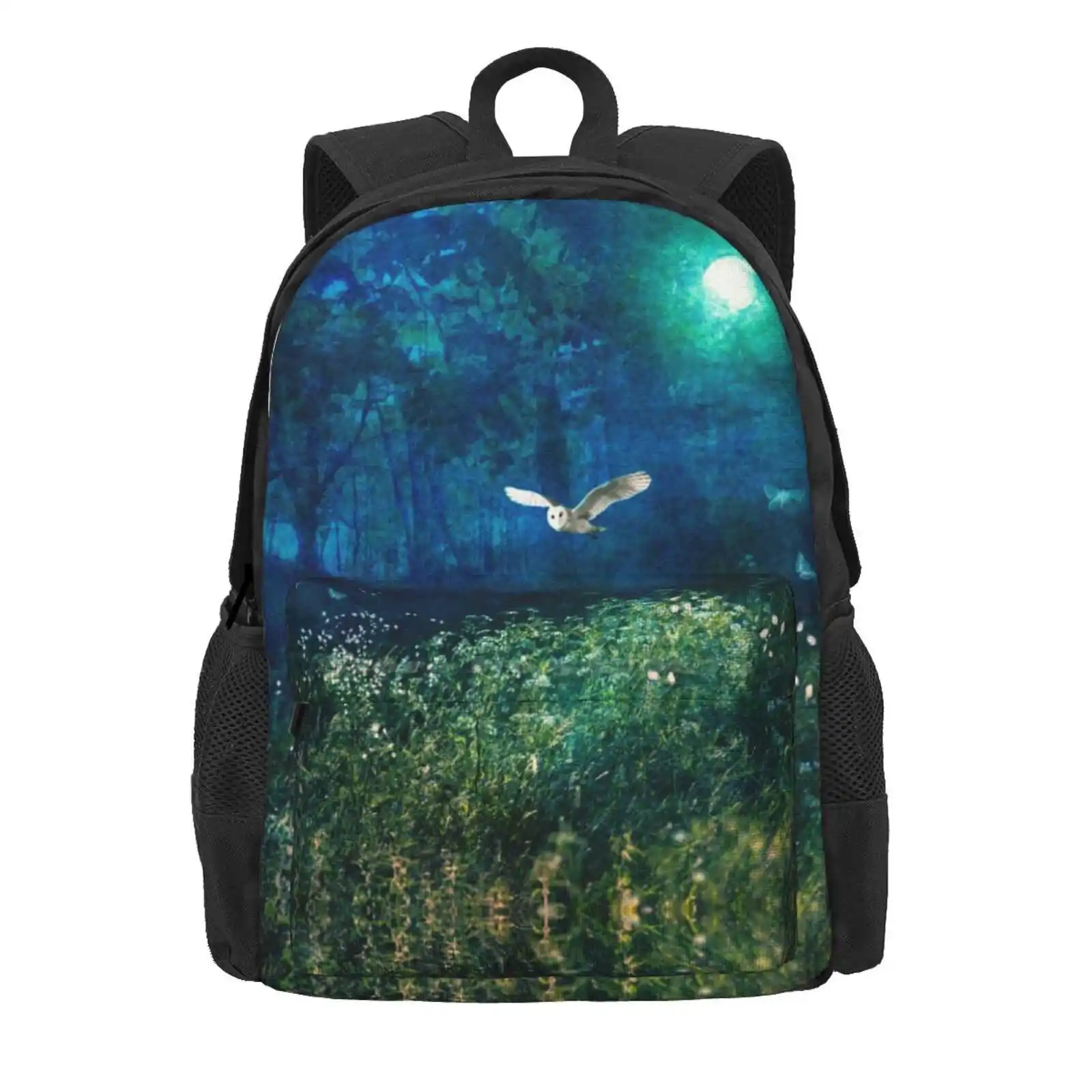 Midsummer Moonlight Hot Sale Schoolbag Backpack Fashion Bags Midsummer Moonlight Barn Owl Magic Angie Latham Art Midnight Forest