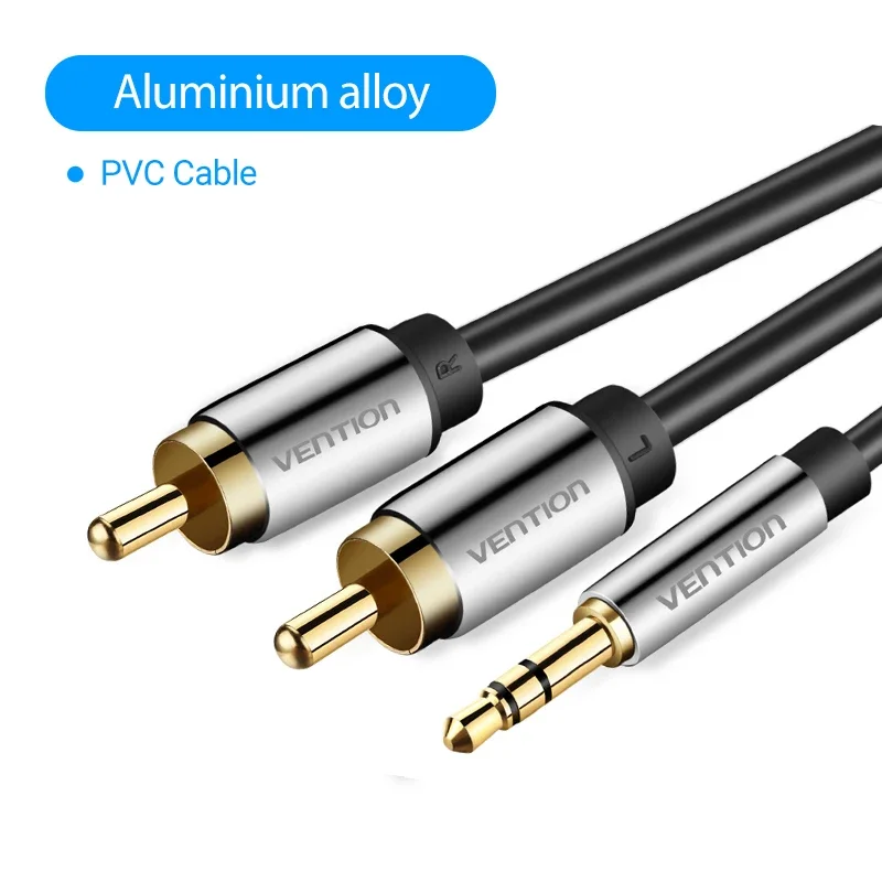Ventie RCA Kabel 3.5mm naar 2RCA Splitter Jack Audio Kabel voor Smartphone Versterker Home Theater 3.5 AUX RCA TV Box Adaptador
