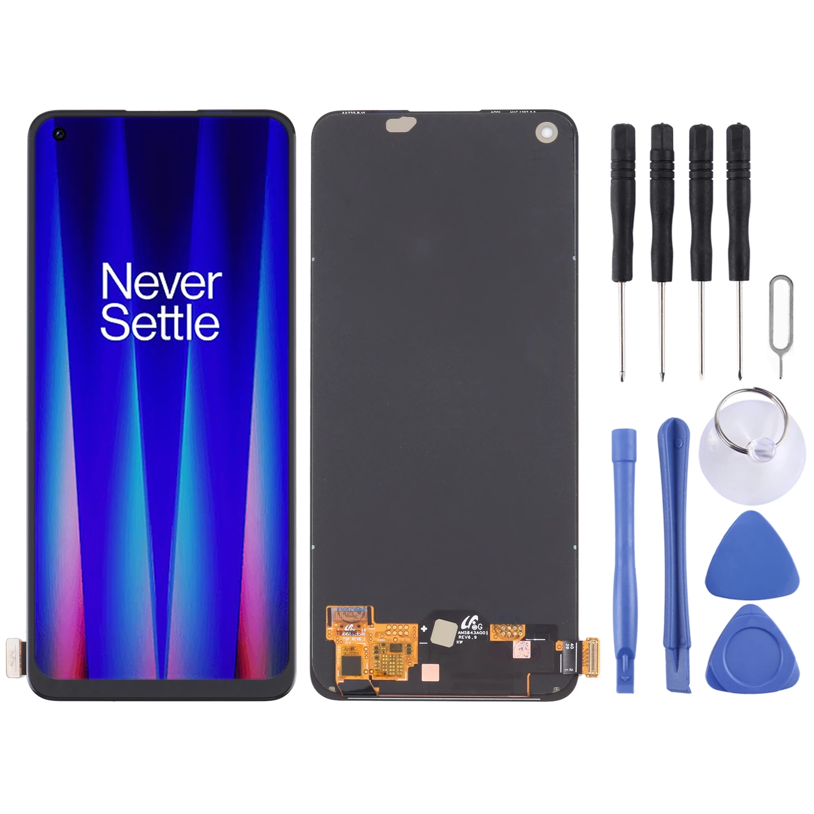 Tela lcd original para oneplus nord ce 2 5g iv2201 com digitalizador, montagem completa, peça de reposição para reparo de tela de telefone