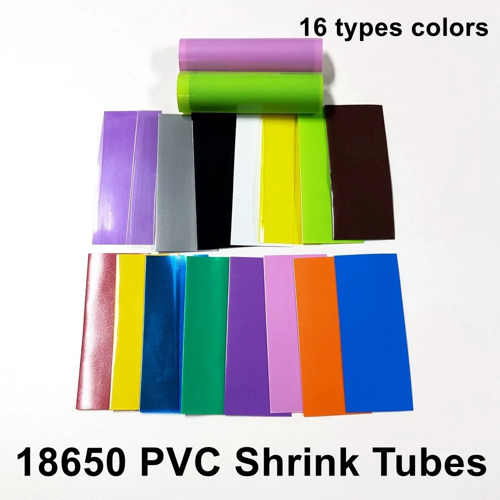 

100/50/20pcs/Pack 18650 Battery PVC Heat Shrink Tube Film Precut Shrinkable Sleeve Tubing Protect Pipe Cover Batteries Wrap Case