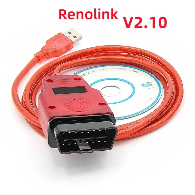 Renolink V2.10 For Renault OBD2 Cable Upgraded Version ECU Programmer A*b-g Reset ECU ECM Key Coding OBD2 Auto Diagnosis tools