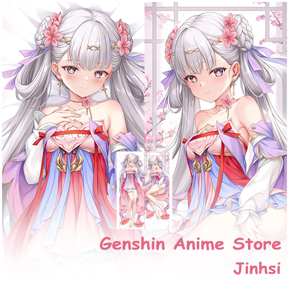 Dakimakura Wuthering Waves Jinhsi Cartoon Körper Kissenbezug Cosplay Requisiten Anime Doppelseitig Bedruckte Otaku Kissen Kissenbezüge