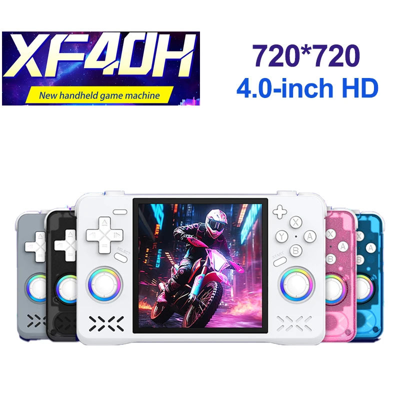 

Портативная игровая консоль в стиле ретро 2025 XF40H, Linux, 4,0-дюймовый IPS-экран, поддержка Wi-Fi, светящийся рокер, портативный карманный плеер для видеоигр