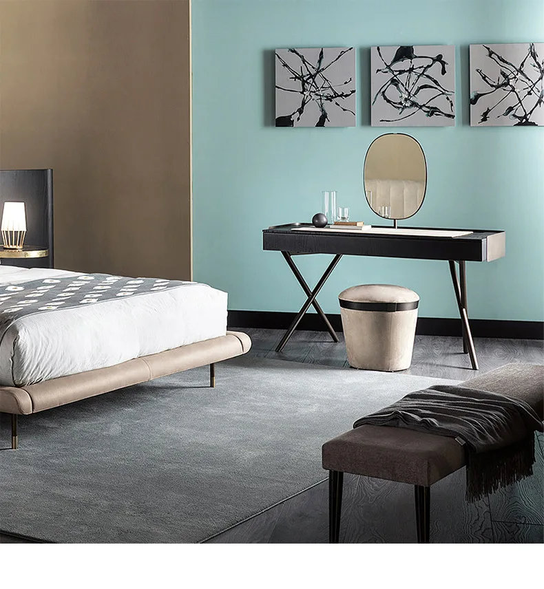 Commode italienne table de maquillage italienne en bois massif moderne et simple