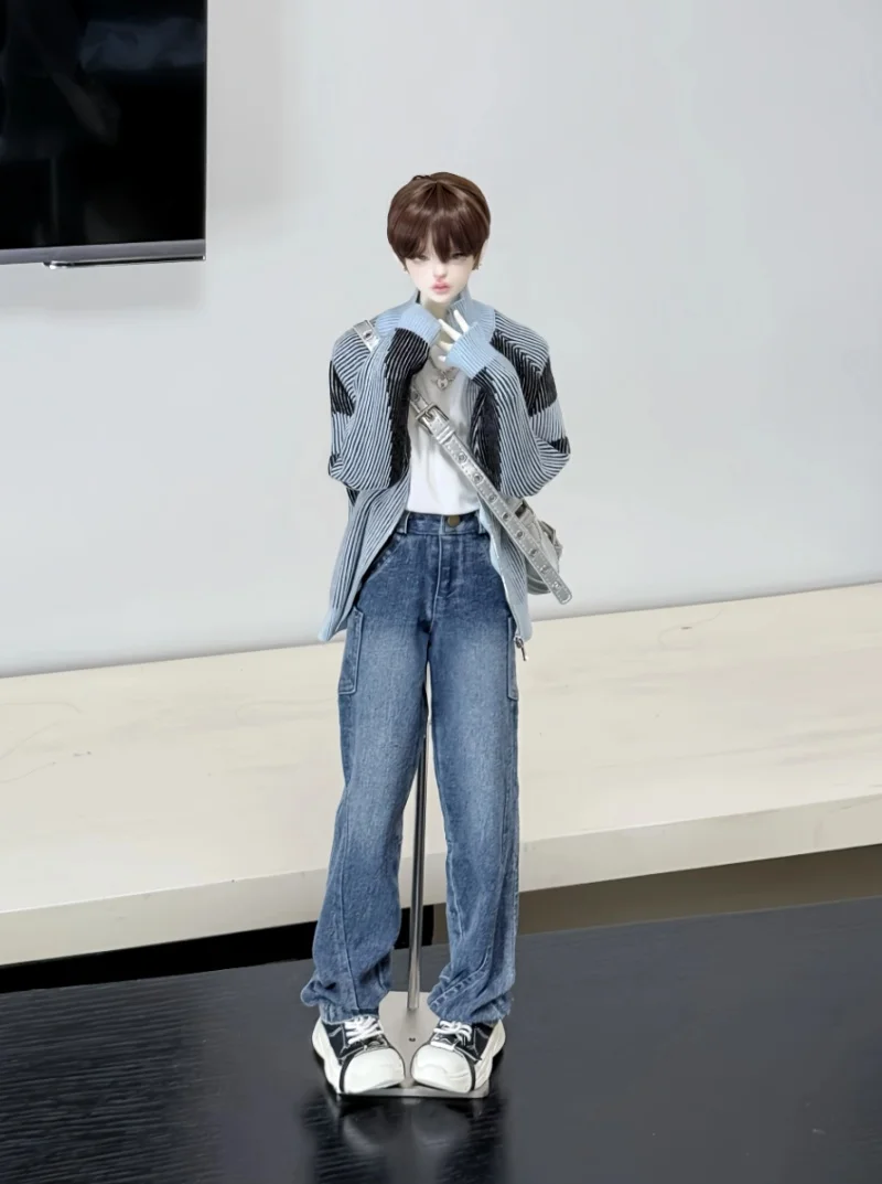 Los pantalones de muñeca bjd son adecuados para accesorios de muñeca vaqueros de pierna ancha de talla tío 68-73 75