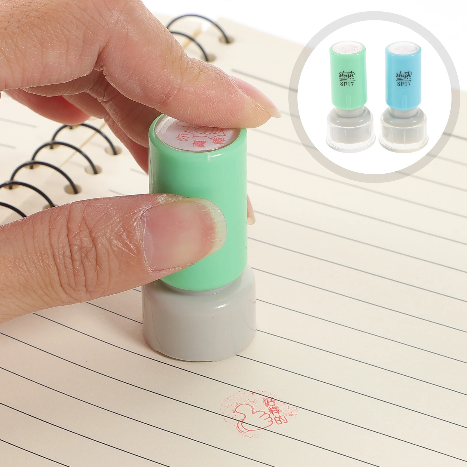 

2pcs Encouragement Seals s Reward Stamps Plastic Simple Design Motivating Effect Gifts School Supplies