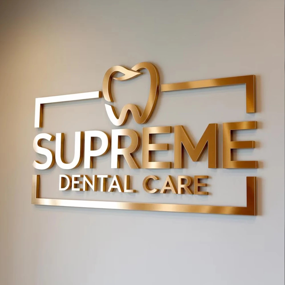 

Custom Business Sign Metal Acrylic Sign Business Laser cut Metal Sign 3D Logo Wall Logo Letter For shop Salon Hotel Indoor Decor