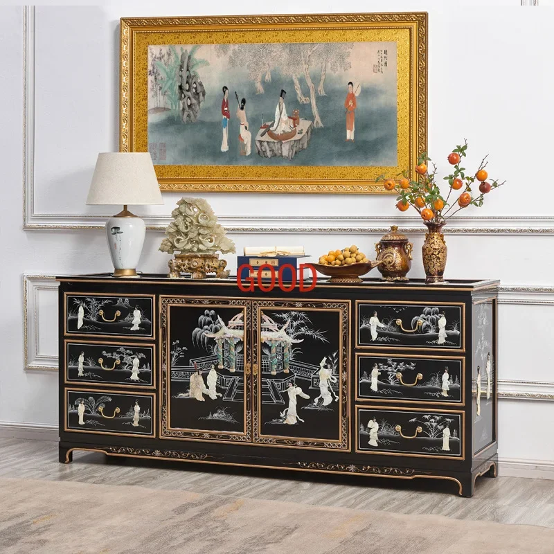 Sideboard Cabinet Screw Craft Ming-Qing Period Painted Furniture