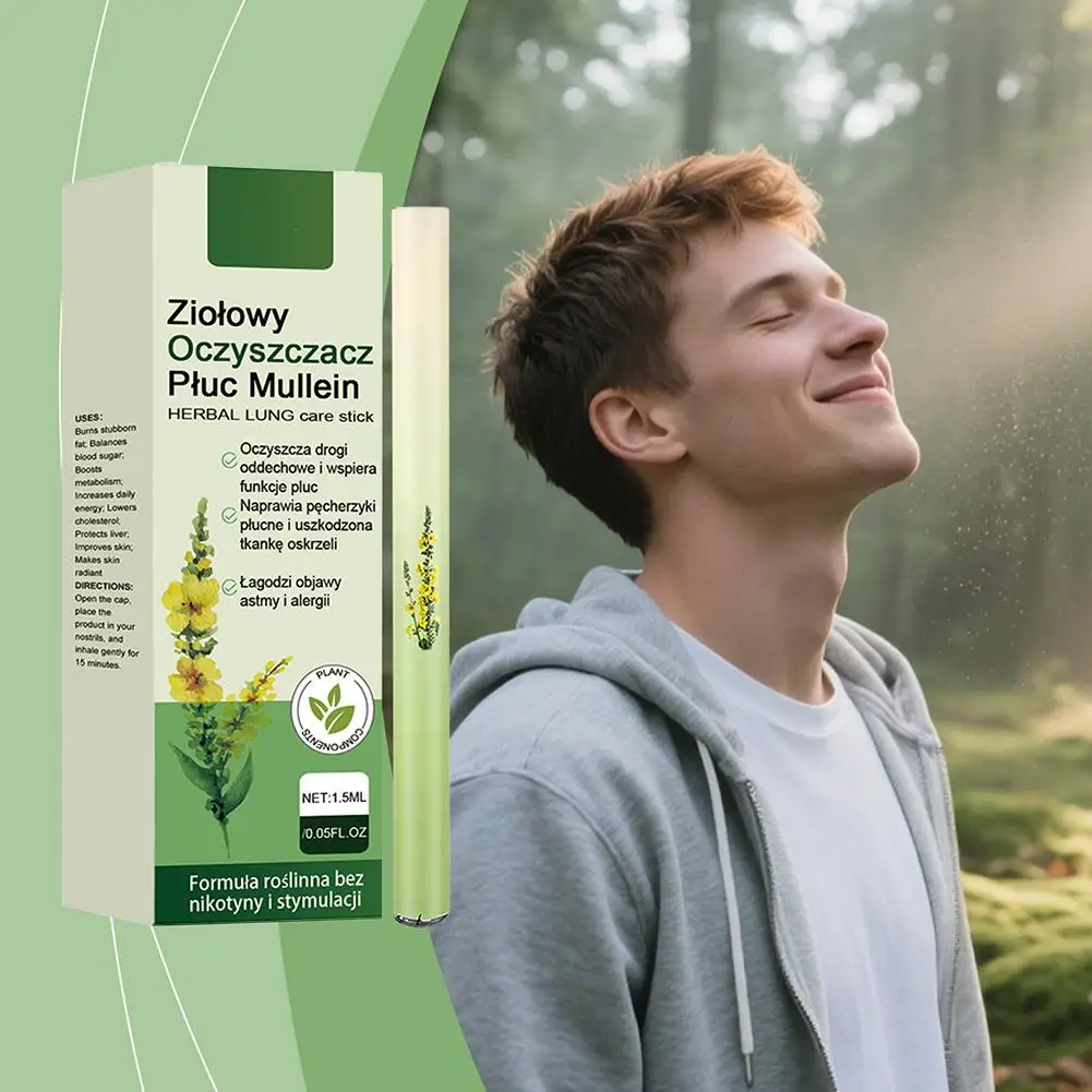 1/5 قطعة 1.5 مللي قلم ناشر عشبي مع مستخلصات من عناع المولين روزماري طبيعي لتنظيف الرئة وتحسين التنفس الواضح #6