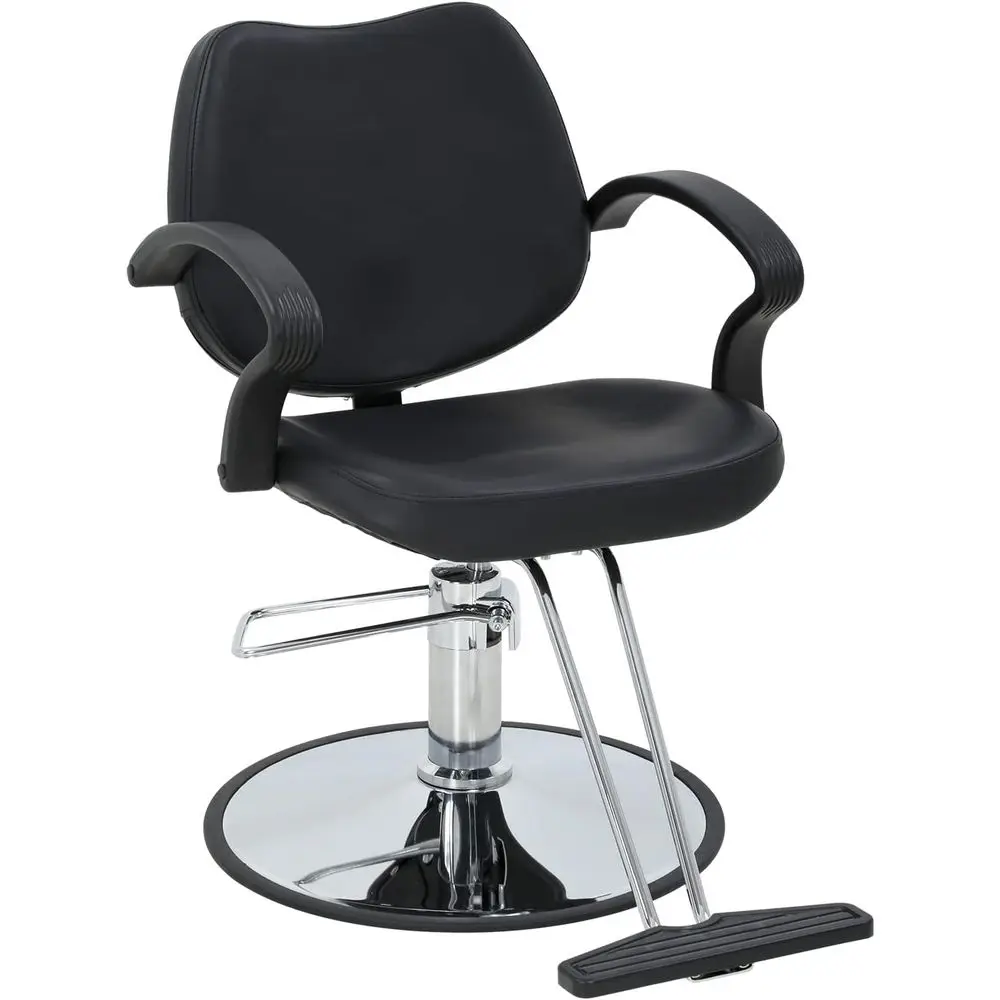 

Heavy Duty Hydraulic Swivel Styling Chair for Barbers and Hair Salons, Adjustable Black
