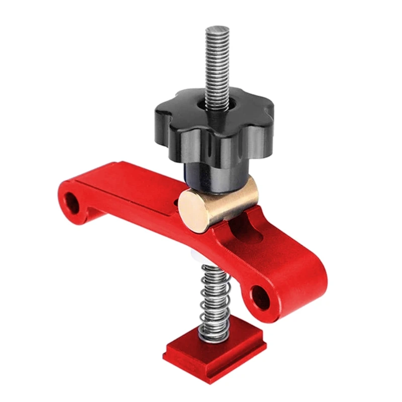 Quick Acting T-Track Hold Down Clamp Woodworking Fixed Clamp for T-Slot Routers Drosphip