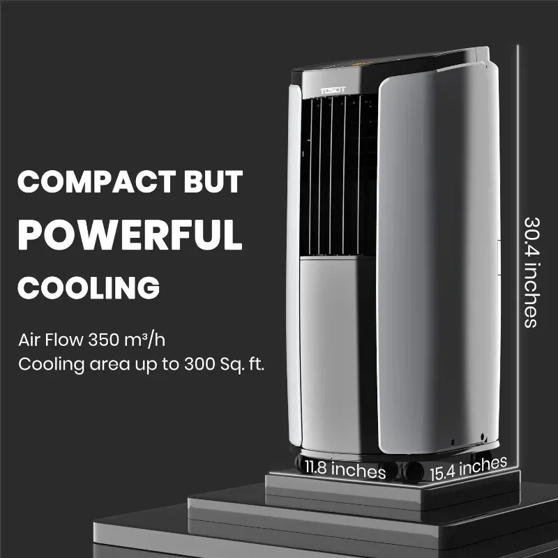 TOSOT 8,000 BTU(ASHRAE) 5,000 BTU (DOE) Portable Air Conditioner Quiet, Remote Control, Built-in Dehumidifier, Fan