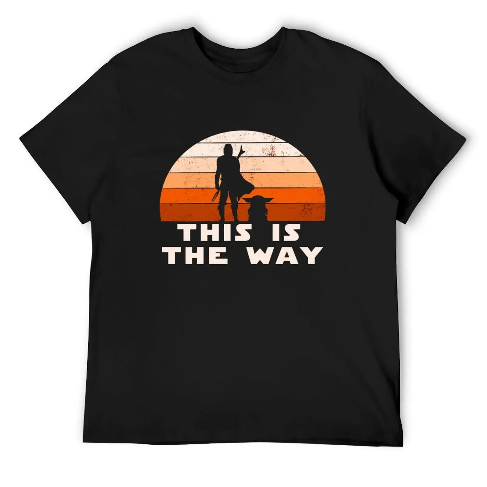 

Mando Retro This is The Way and the Baby Sunset T-Shirt shirts graphic vintage clothes vintage man t shirt mens plain t shirts