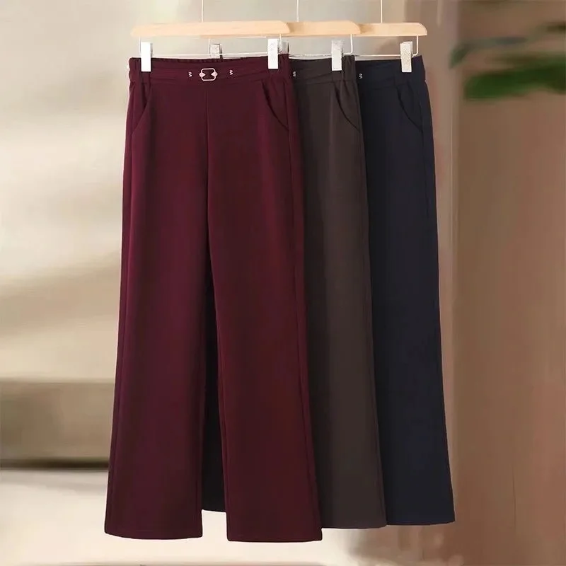 

Advanced Feeling Women Leisure Large Size 5XL Pants 2025 Female Fashion Trousers Summer Lady High Waist Straight-leg Pantalons