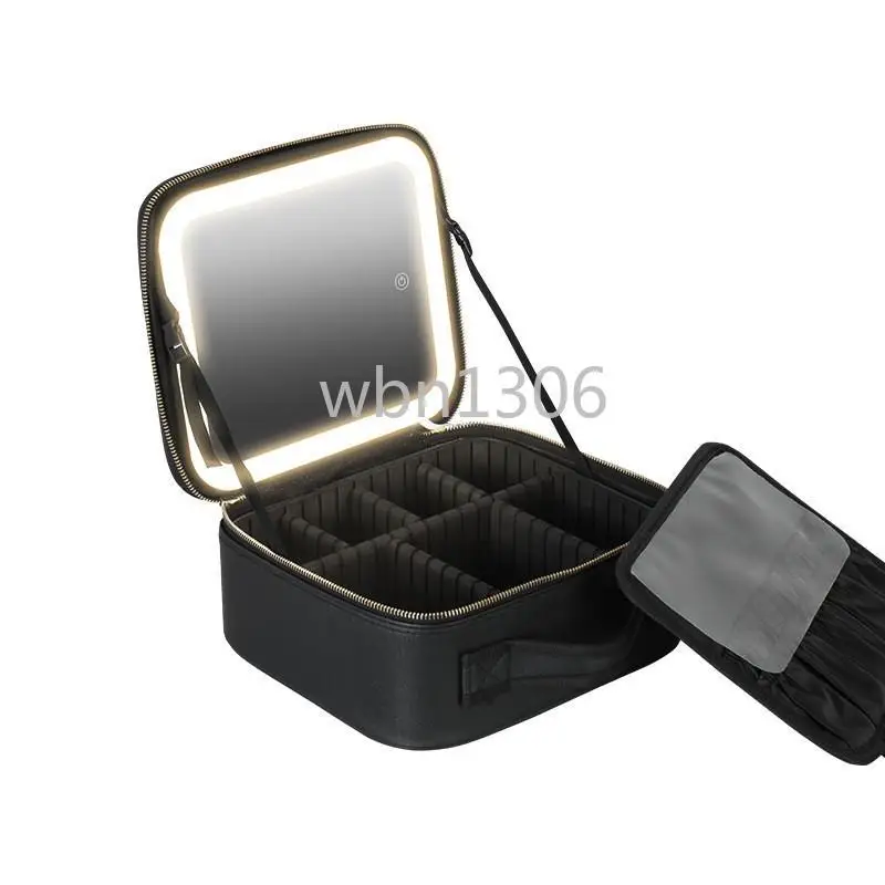 

Cosmetics storage box, desktop with lamp with mirror, portable and makeup artist storage bag.