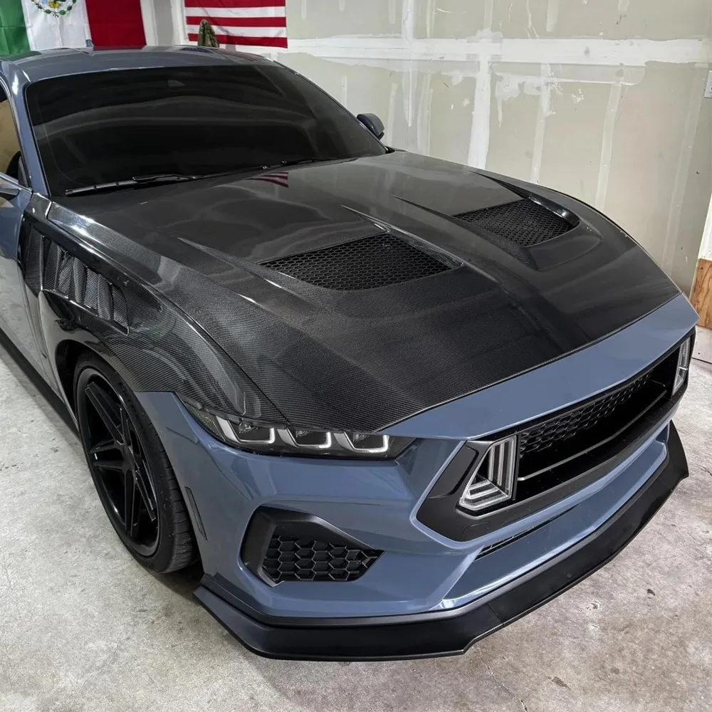 For Ford Mustang S650 GT Ecoboost 2024 2025 2026 Car Front Bumper Lip Spoiler Guard Splitter Body Kit Accessories