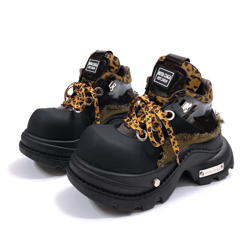 2026 New Daddy Shoes Platform Women's Personality Casual Sneakers Rubber Boots For Women