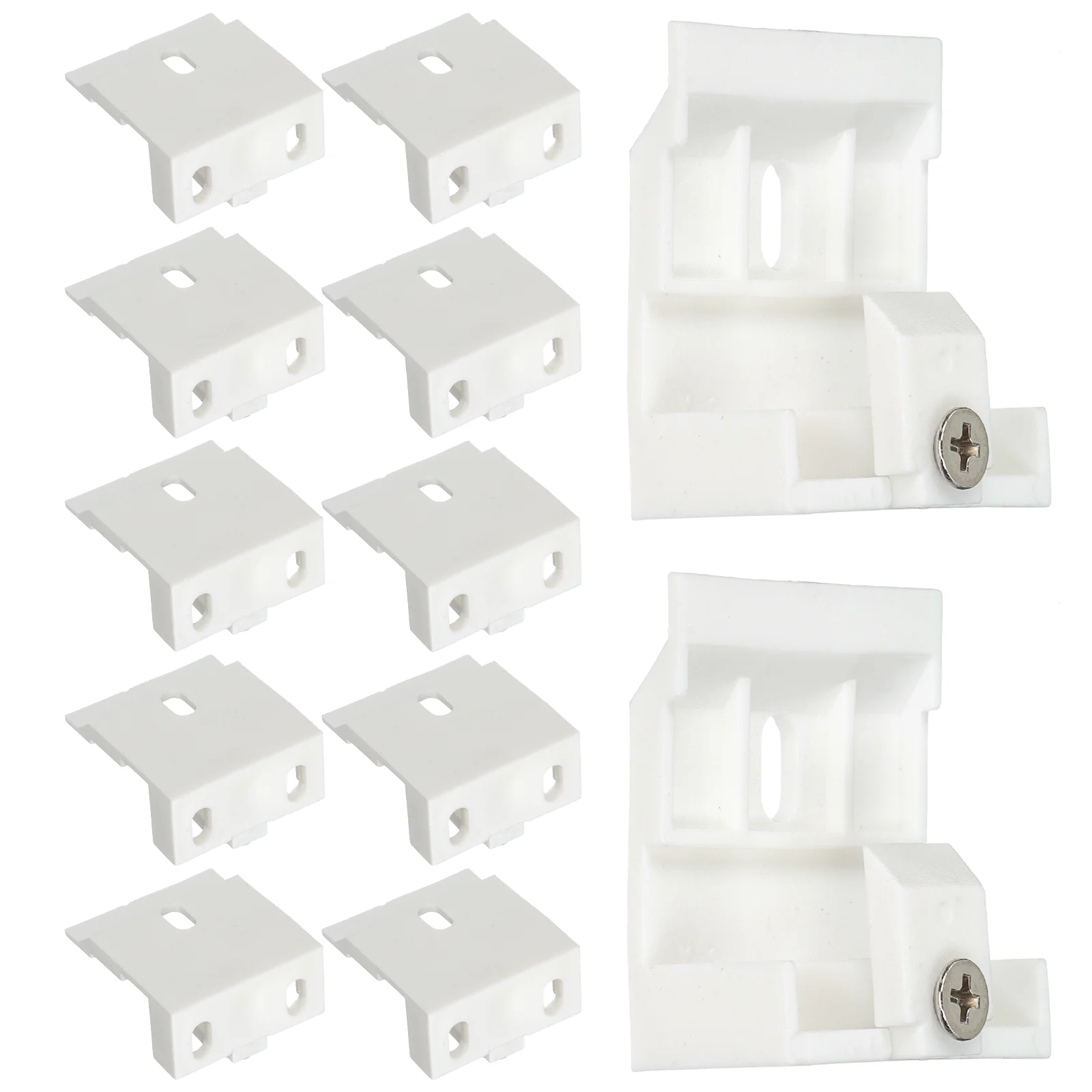 10 Pcs Curtain Rod Bracket Holders Wall-mounted Venetian Blinds Plastic Racks for Kitchen