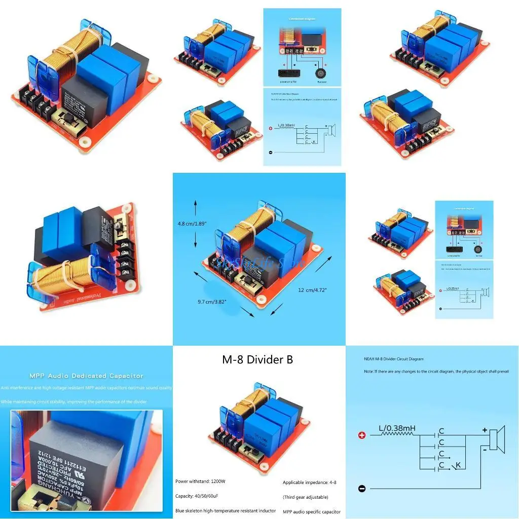 

E65E 1200w High-Power Midrange Frequency Divider With Adjustable Frequency