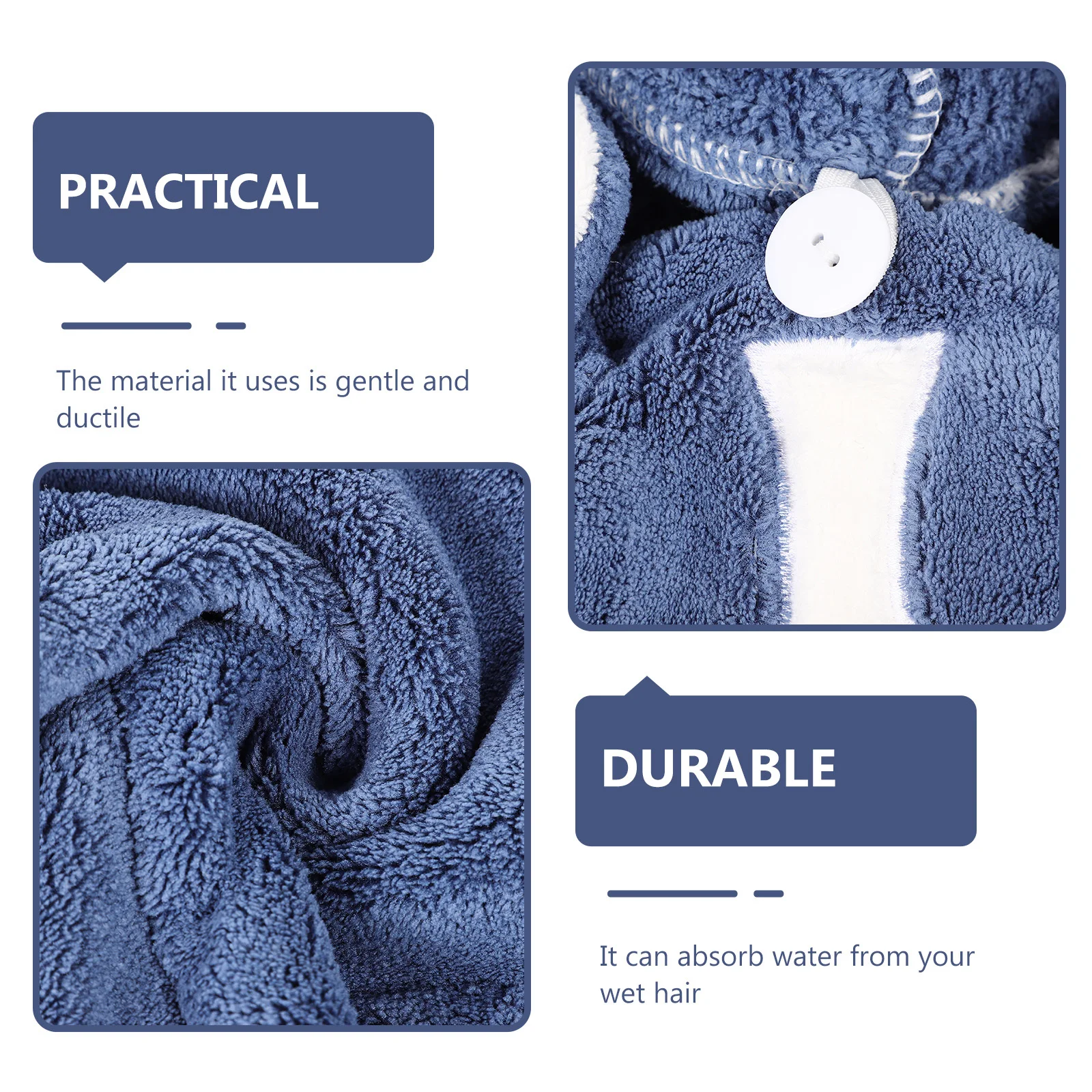 

Coral Fleece Hair Towel Absorbent Wet Wrap Hat Dry after Shower Reasonable Design Cap