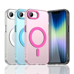 For iPhone 16e For Case Magnetic Wireless Charge Fundas iPhone 16e SE4 Shell Coque Matte Translucent PC Phone Cover iPhone 16e