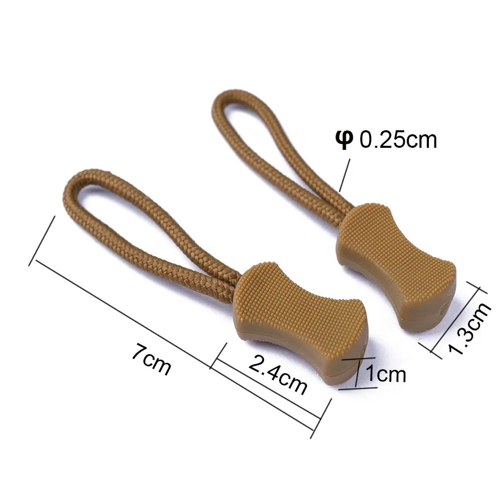 10Pcs Zipper Pull Puller Fit Rope Tag Replacement Clip Broken Buckle Fixer Zip Cord Tab Travel Bag Luggage Backpacks Wallets