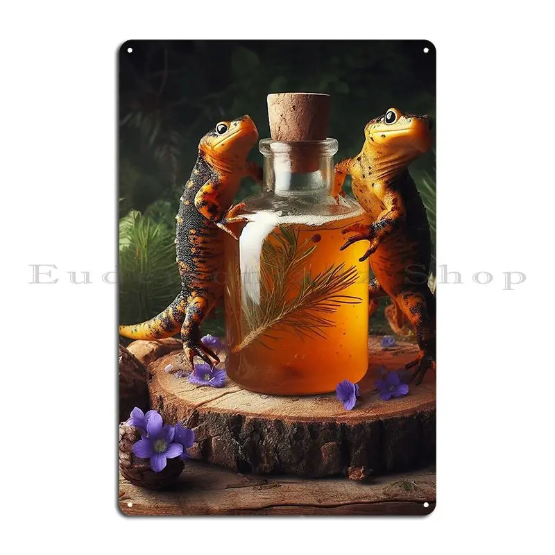 Newts And Kombucha Bio Art Metal Signs Pub Club Club Bar Wall Decor Design Tin Sign Poster