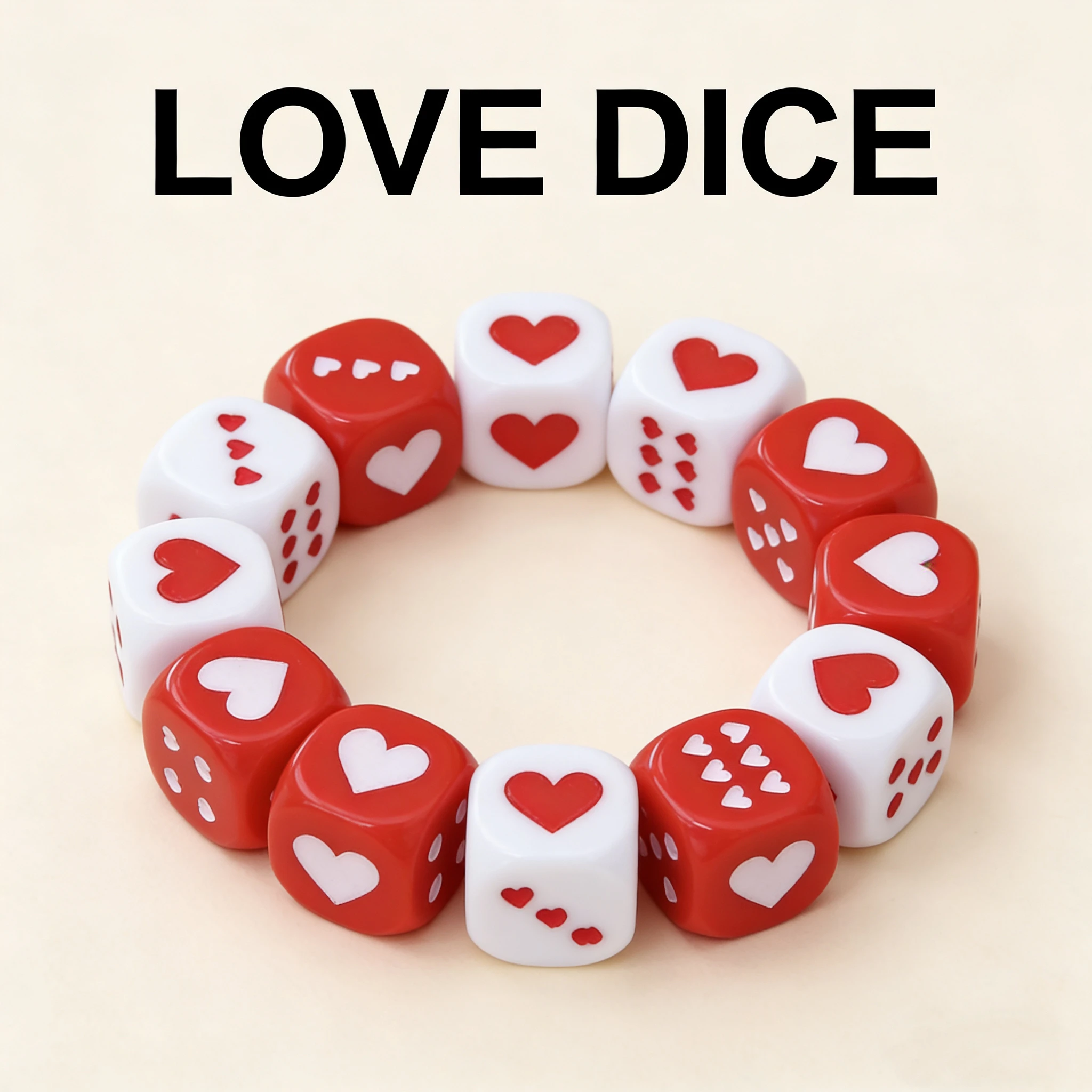 

2PCS 25mm Heart Dice Acrylic 6 Sided Round Corner Heart-shaped Dice For Bar Party Family Games Board Game Accessories