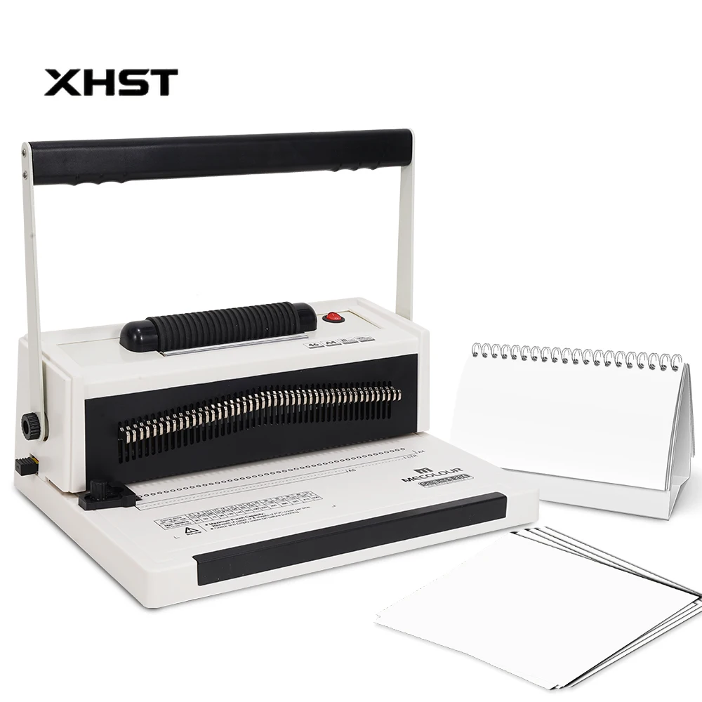 

4:1 Metal Lightweight Electric A4 Single Wire Spiral Coil Binding Machine with Drawer Knife