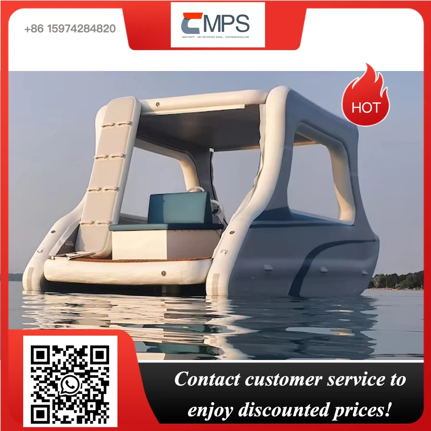 Large Szie 4-8 Persons Inflatable Yacht Boat Inflatable Electric Boat With Anti-slip Floor Pontoon Boat Ships Fishing Diving