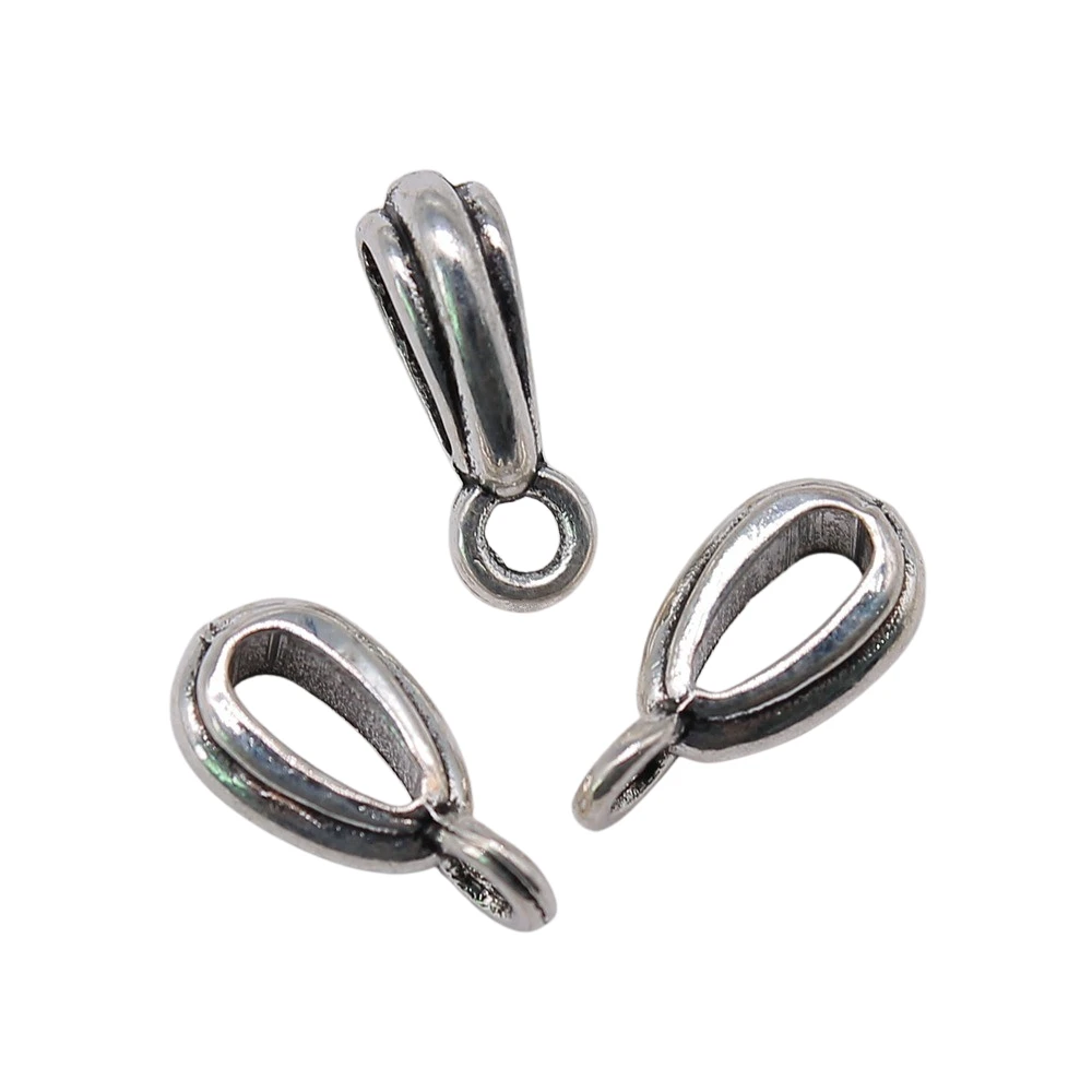 

Wholesale 300pcs/bag Charms Wholesale Bail Beads 4x13mm Antique Silver Color DIY Jewelry Accessories