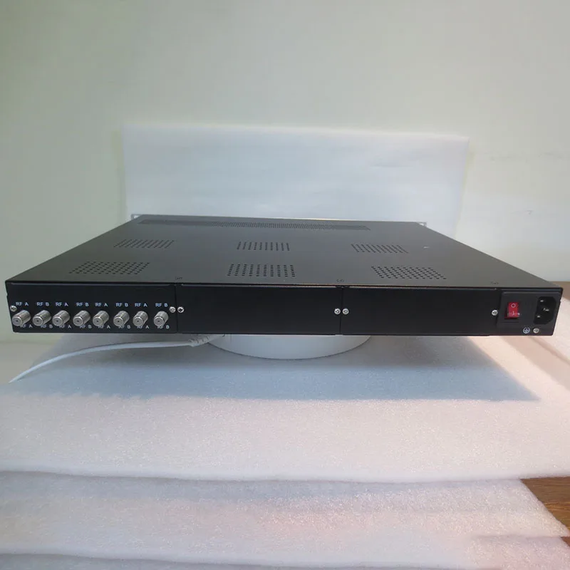 OTV-TP4 profissional digital tv headend fta 4 portadores canal rf fta sintonizador 2 * asi para ip asi gateway biss receptor de satélite