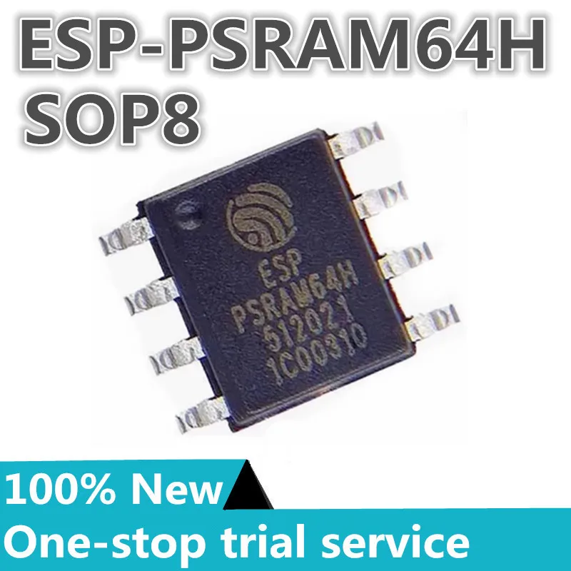 2-100 Buah % Asli ESP-PSRAM64H Layar Sutra PSRAM64H Patch SOP8 3.3V 64MBit Chip RAM Pseudo-statis