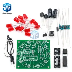 Lucky rotativo Suite electrónica tocadiscos CD4017 NE555 Kits de luz LED automática Módulo de piezas de producción 3V 5V generador de pulso DIY