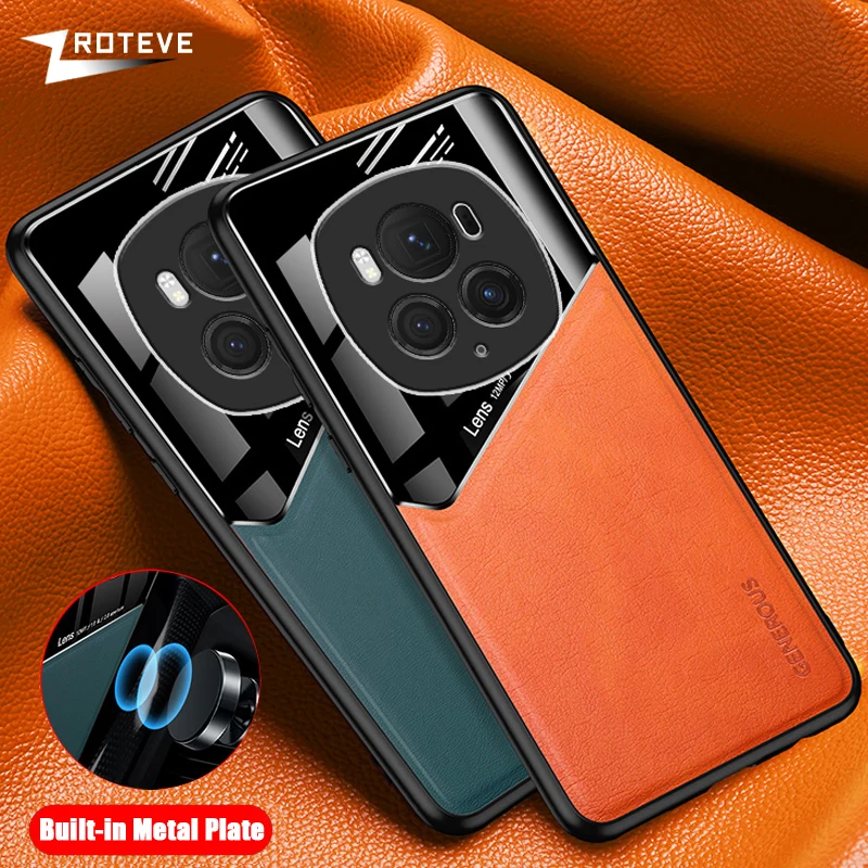 For Magic6 Pro Case Zroteve Soft Frame Leather Texture PC Cover For Huawei Honor Magic 5 6 Pro Magic5 Lite 5G Global Phone Cases