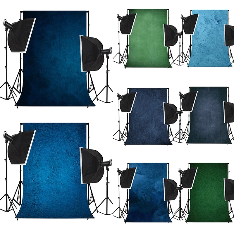 Blue Green Decorative Vinyl Photography Backdrop Cloth Poster Photo Print Studio Props Picture Print Party Decor