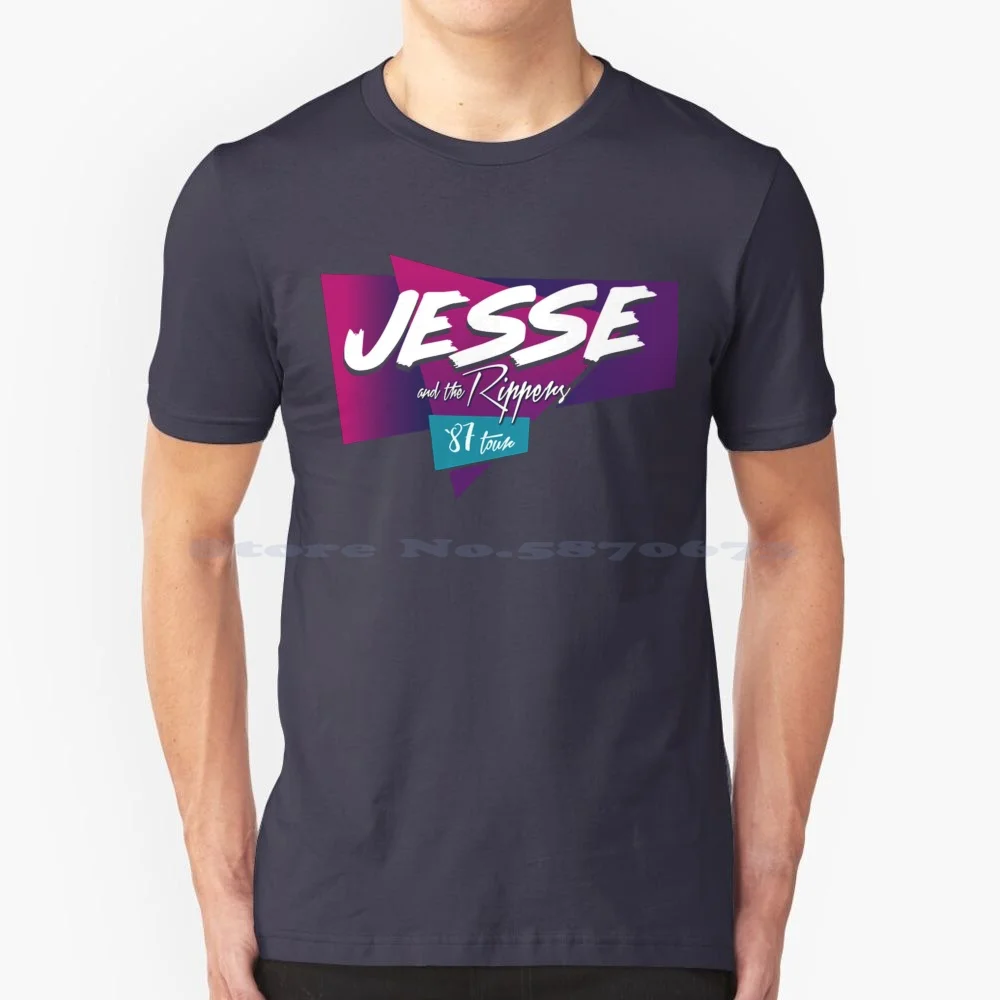 Jesse And The Rippers T Shirt 100% Cotton Tee Jesse And The Rippers Jesse Katsopolis The Beach Boys John Stamos Full House